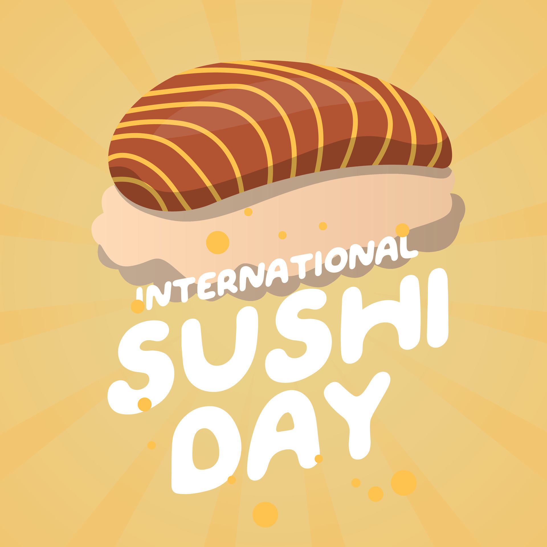 internacional Sushi día diseño modelo para celebracion. Sushi vector