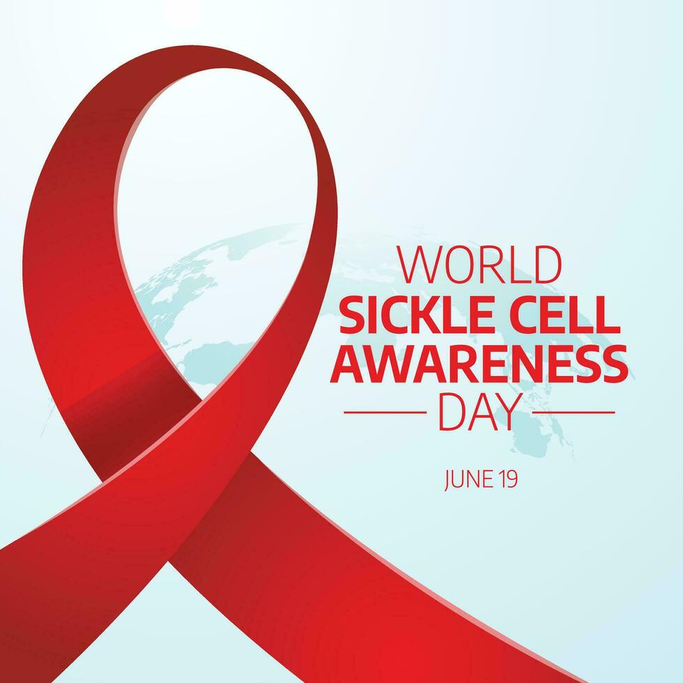 world sickle cell awareness day design template for celebration. sickle cell awareness design. blood vector design. red ribbon design.