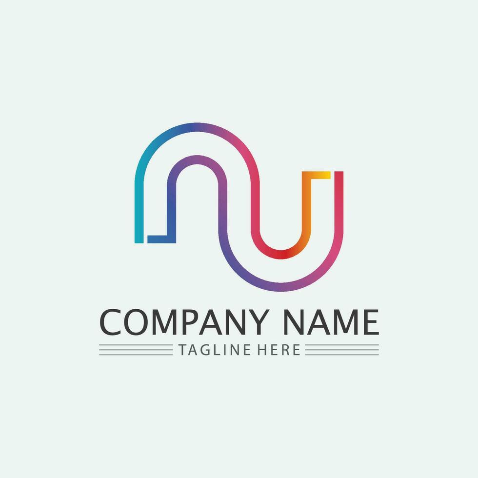 N Letter Logo Template vector