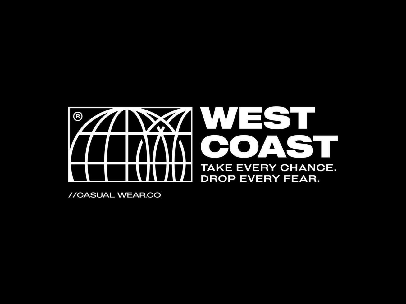 design tshirt streetwear clothing west coast vector typography perfect for modern apparel