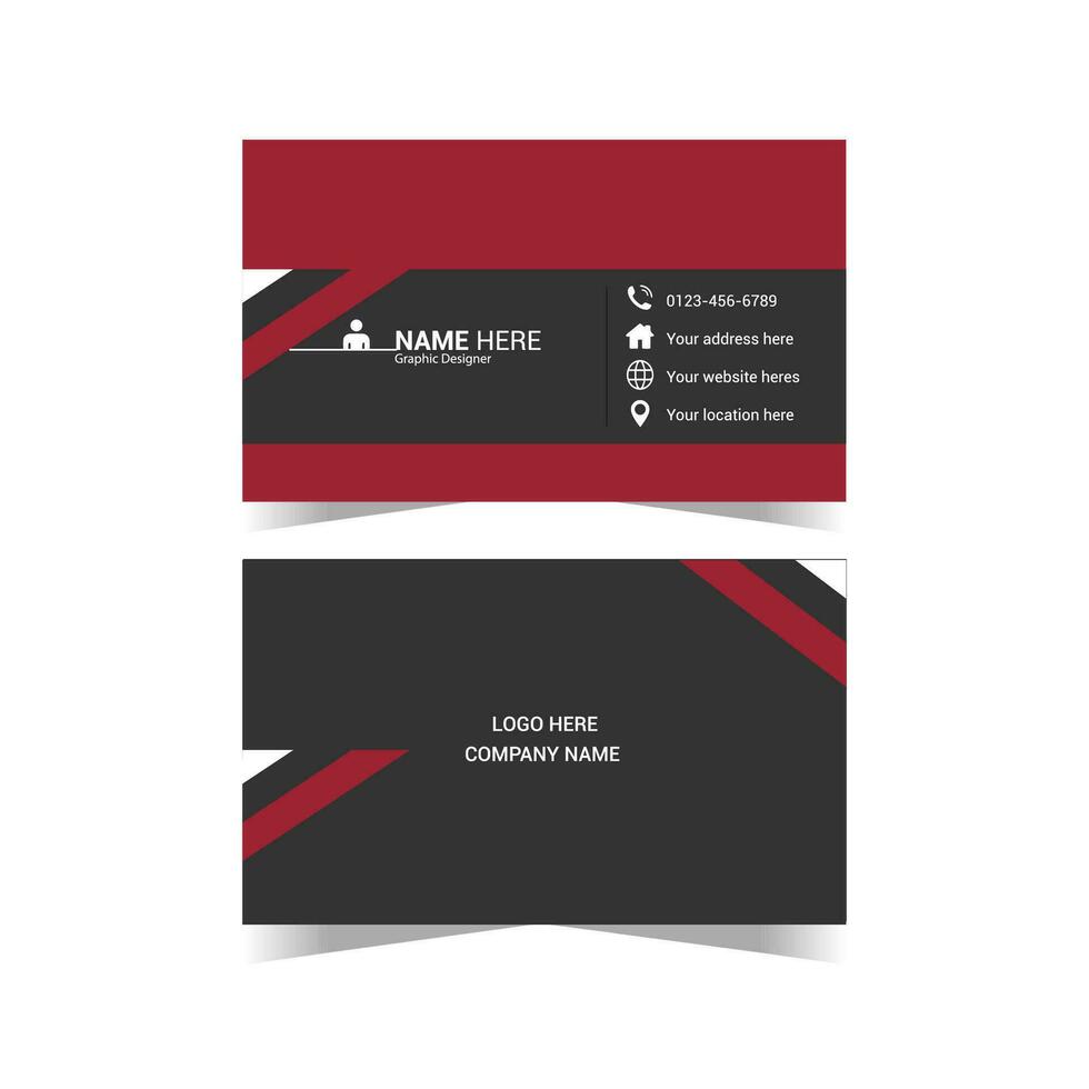 Corporate business card template design vector