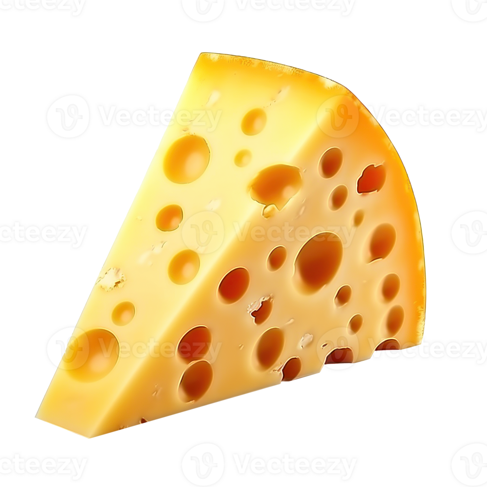 Piece of cheese isolated. Illustration png