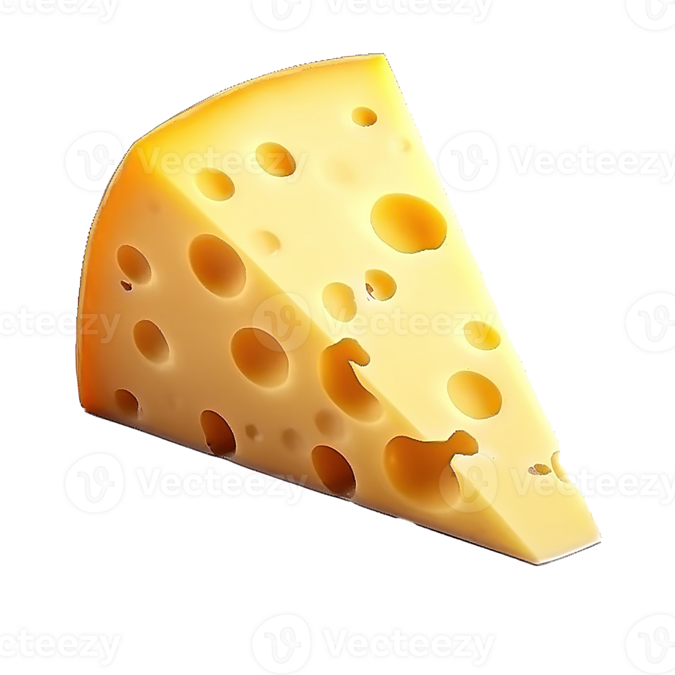 Piece of cheese isolated. Illustration png