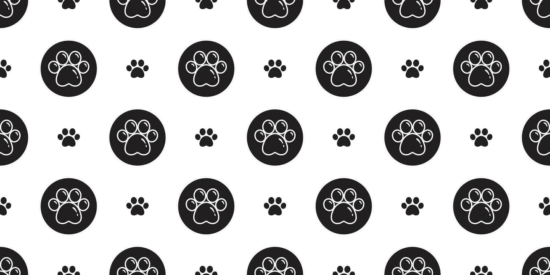 Dog Paw seamless pattern vector footprint polka dot french bulldog cartoon scarf isolated repeat wallpaper tile background illustration cartoon