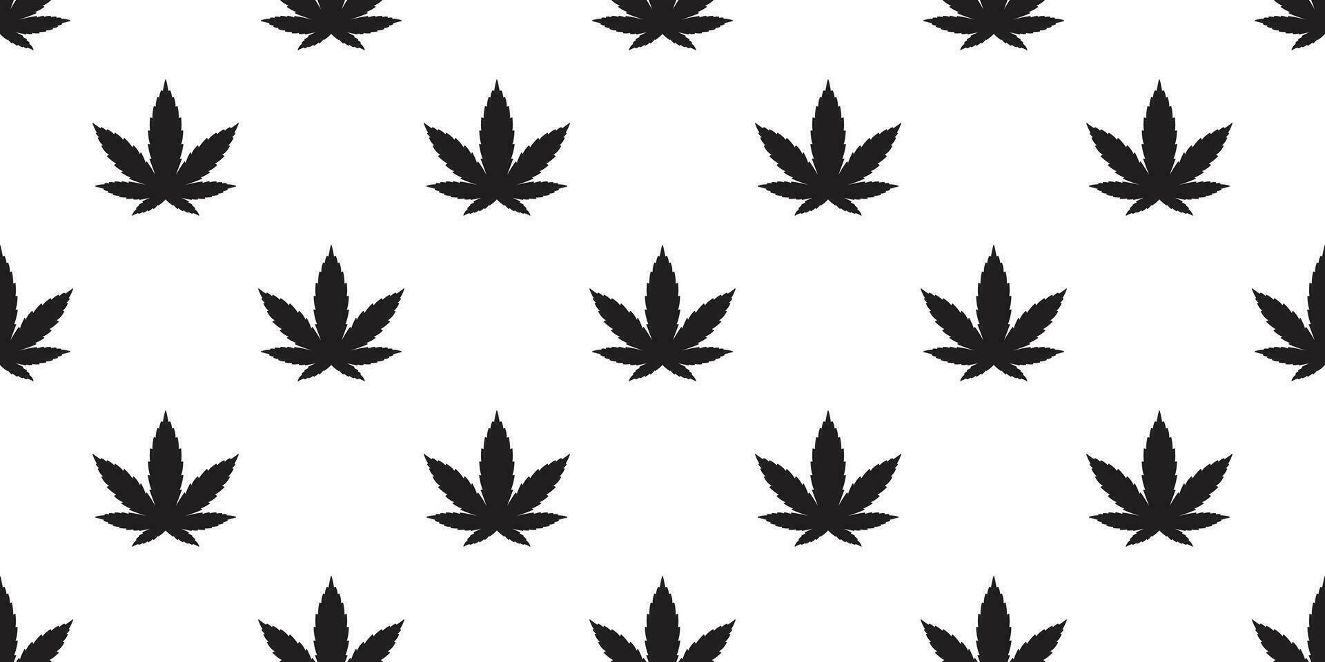 Marijuana seamless pattern weed vector cannabis leaf scarf isolated tile background repeat wallpaper illustration