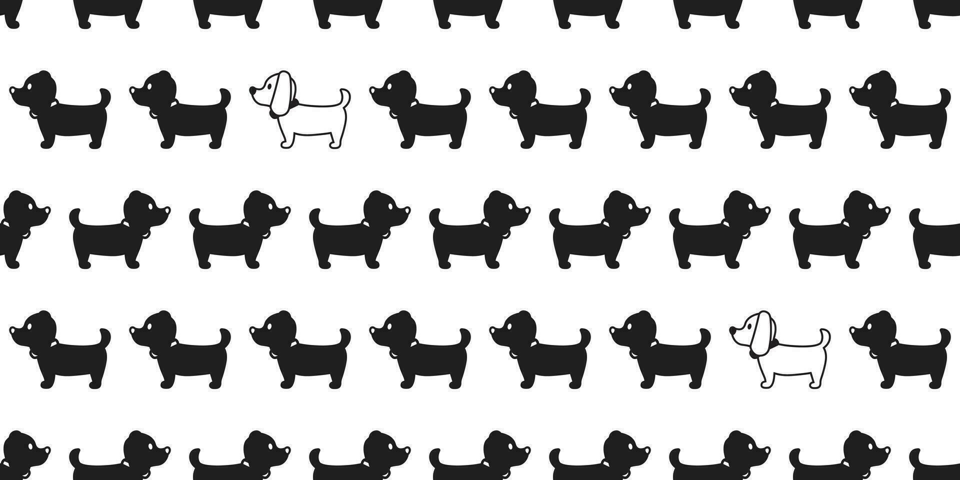 Dog seamless pattern french bulldog vector dachshund puppy scarf isolated cartoon illustration repeat wallpaper tile background