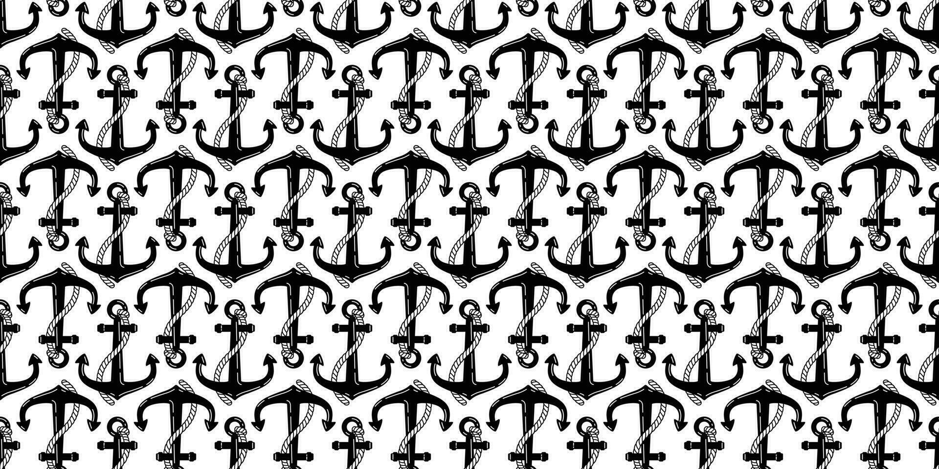 Anchor seamless pattern boat vector isolated pirate helm Nautical maritime ocean sea repeat wallpaper tile background illustration