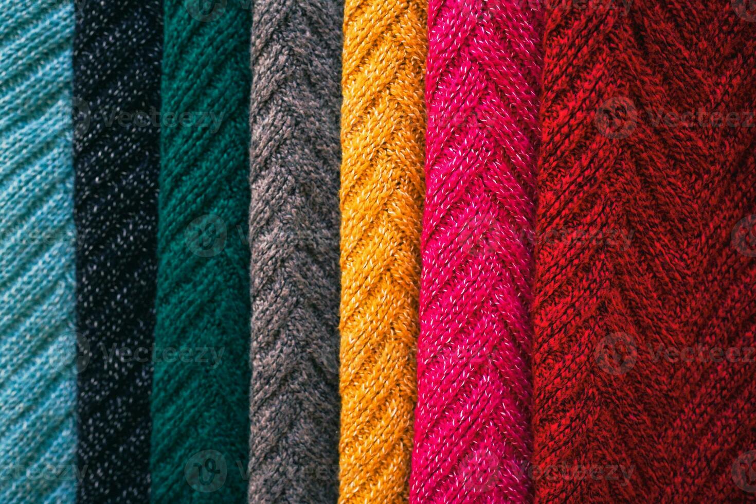 Multi colored Knitted woolen photo