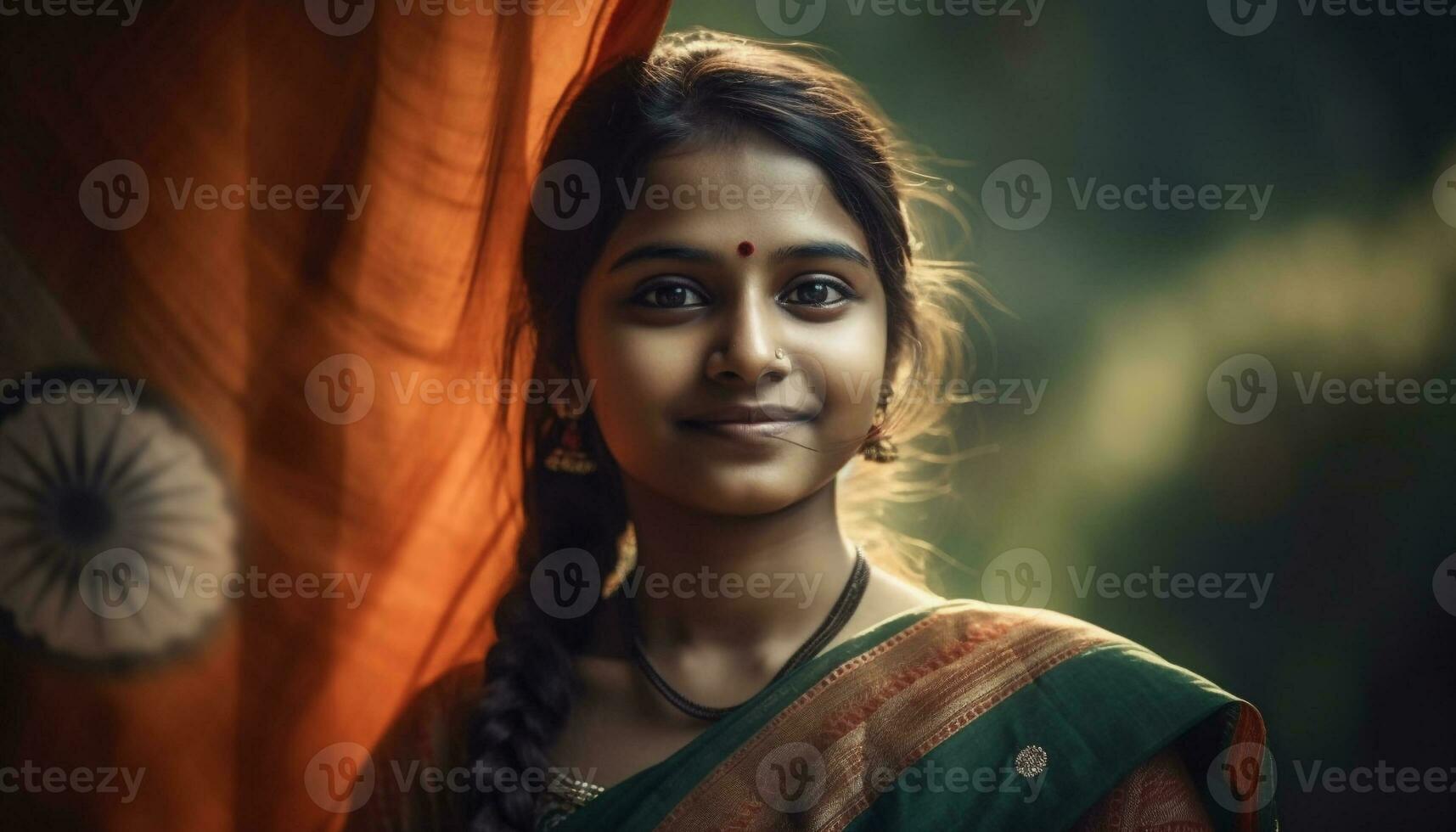 Young women of Indian and Caucasian ethnicity smiling generated by AI photo