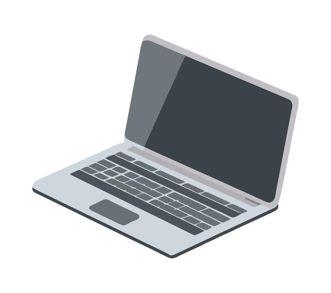 ordenador portátil computadora tecnología inalámbrico icono aislado vector
