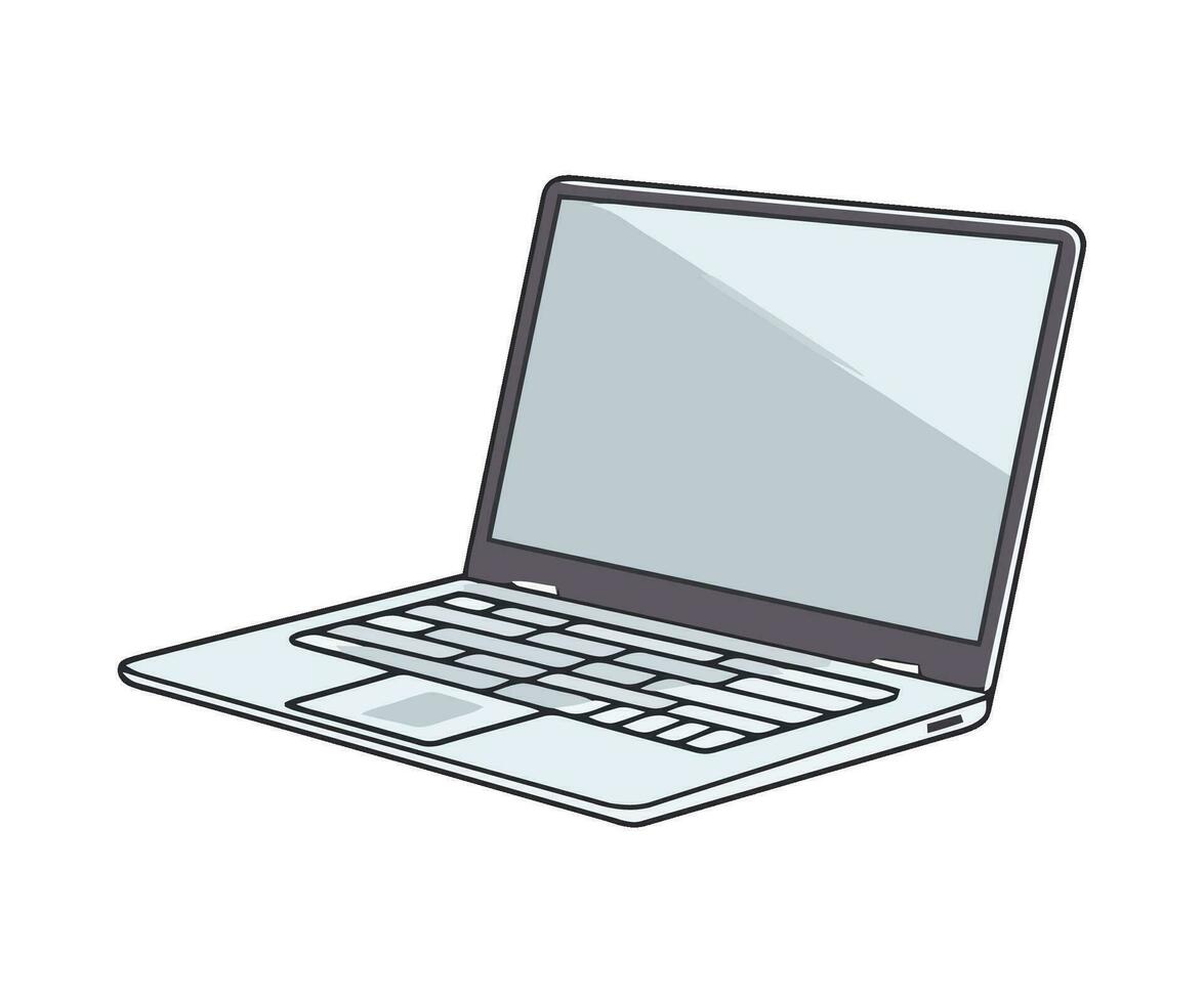 Modern laptop icon isolated design vector