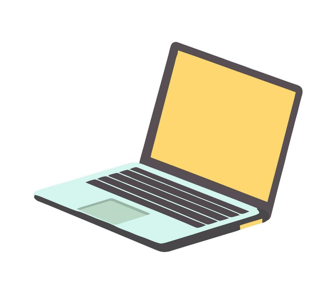 laptop computer equipment icon isolated vector