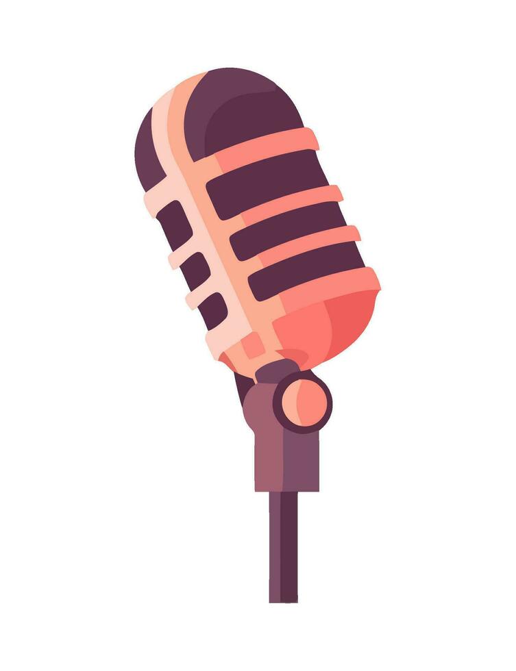 metallic microphone icon isolated design vector