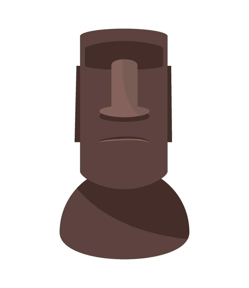 moai in easter island icon isolated vector