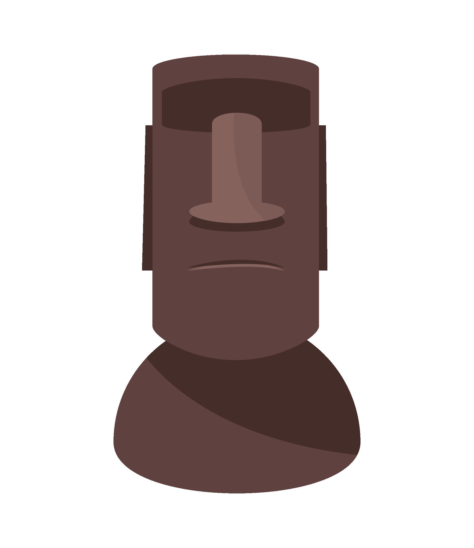 Moyai Emoji Moai Emoji Easter Island Black | Art Print