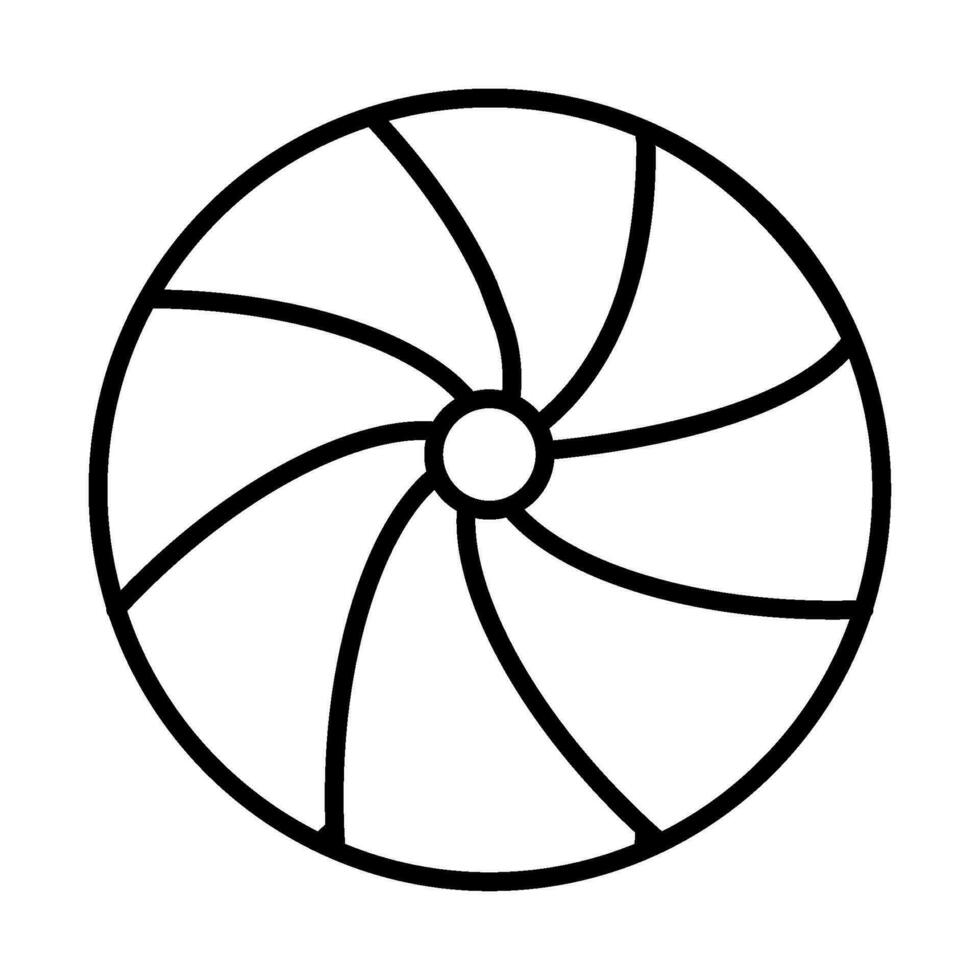 beach ball summer line icon isolated vector