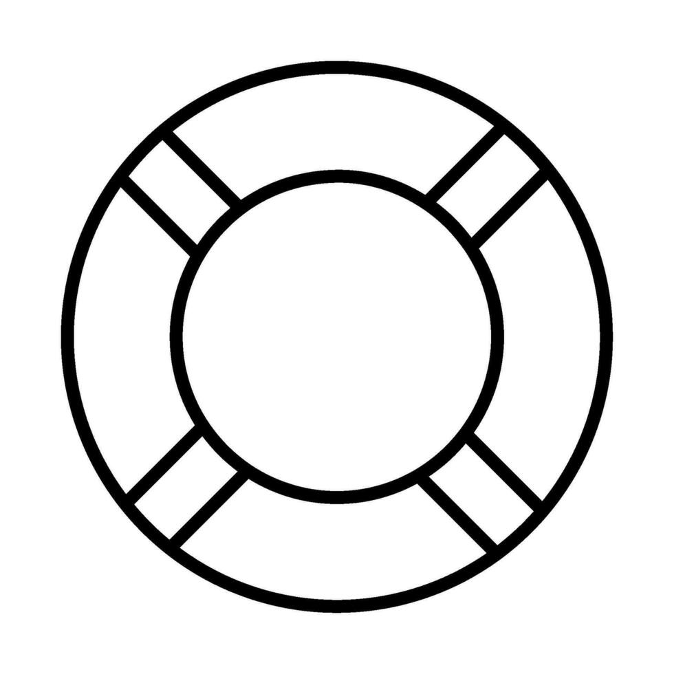 lifebuoy nautical line icon isolated vector