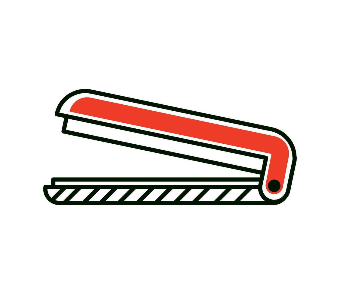 stapler stationery icon isolated design vector