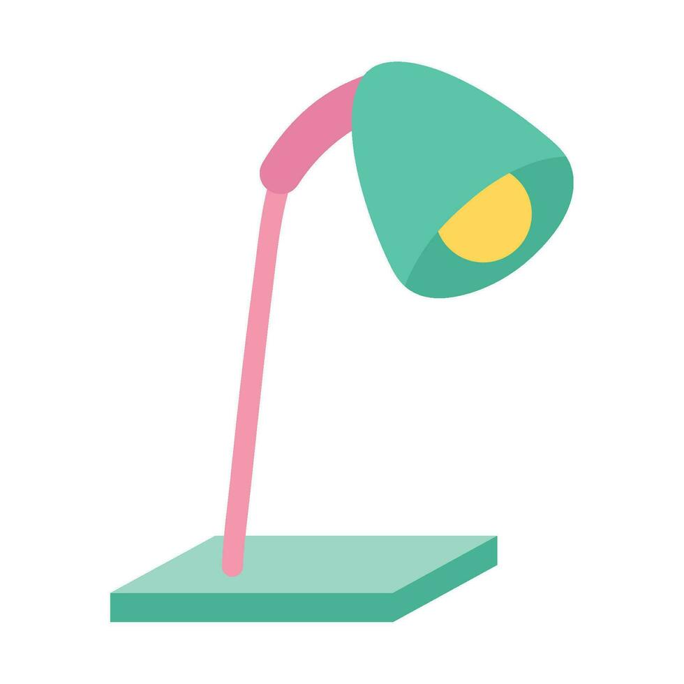 Flat vector table lamp decoration icon isolated