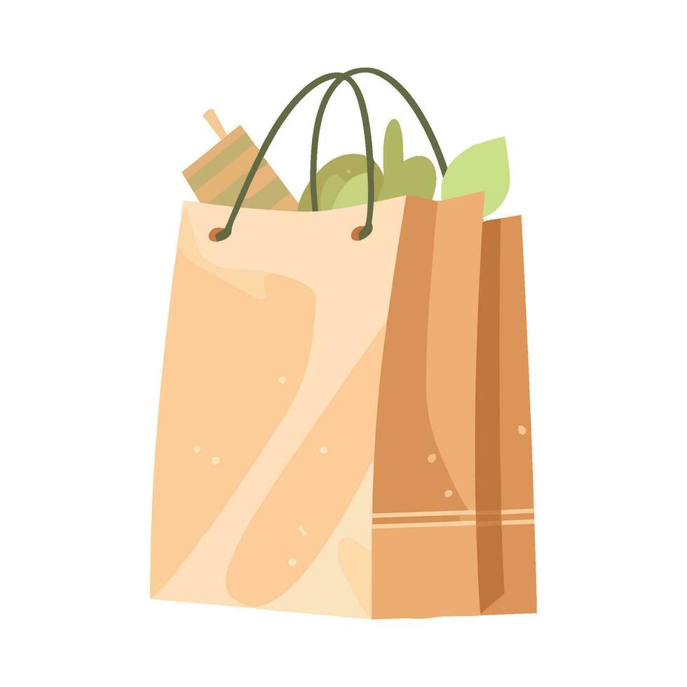 Vector shopping bag for retail merchandise icon