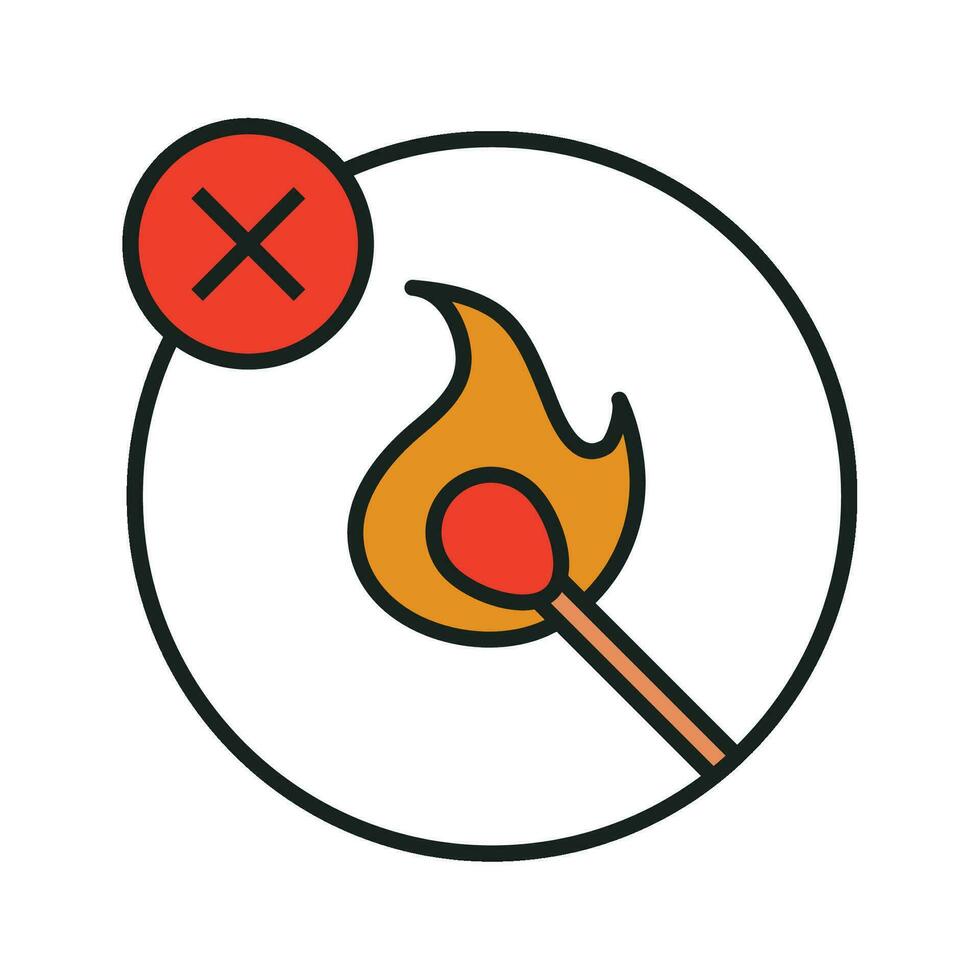 fire prevention sign icon isolated vector