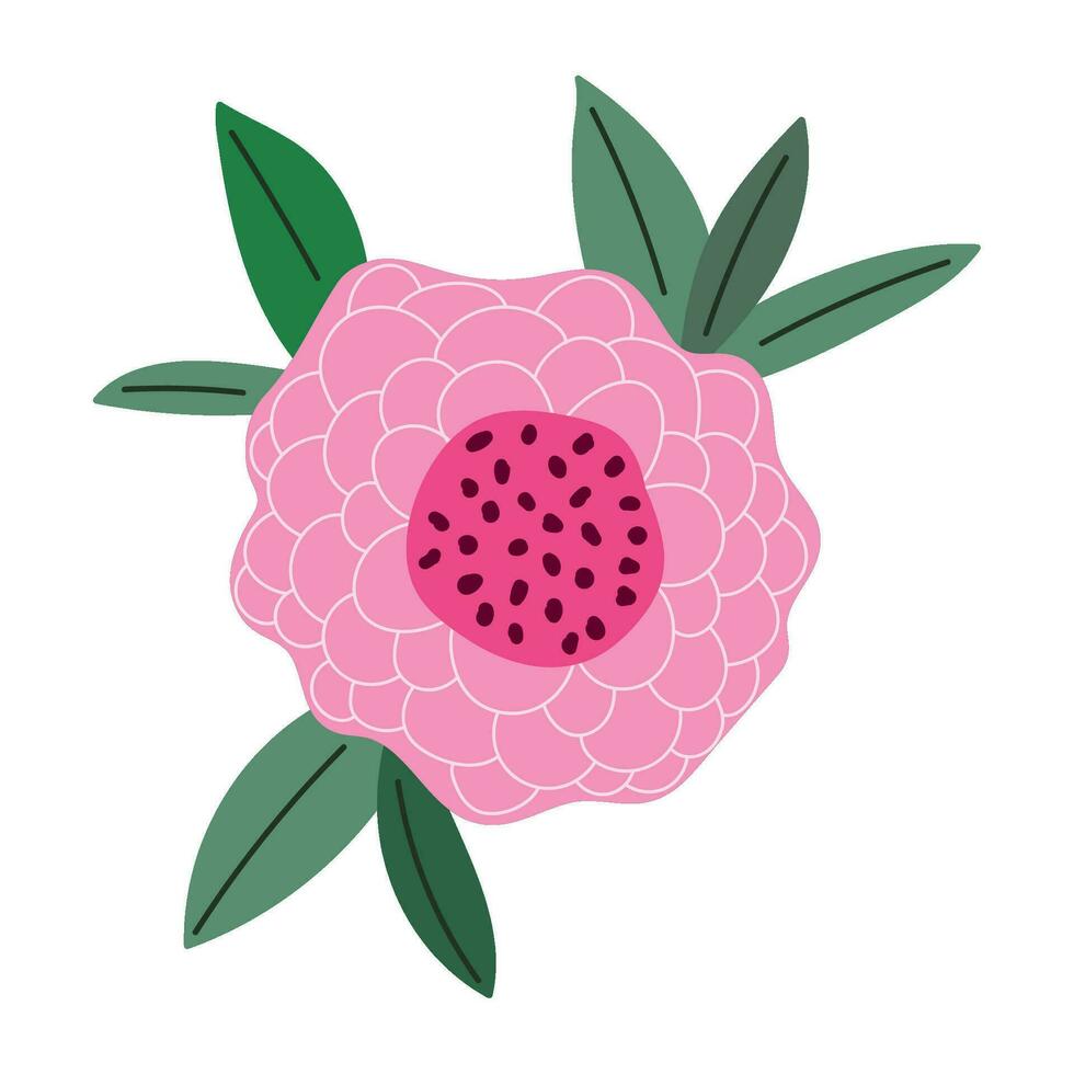 flower and foliage, gardening plant icon isolated vector