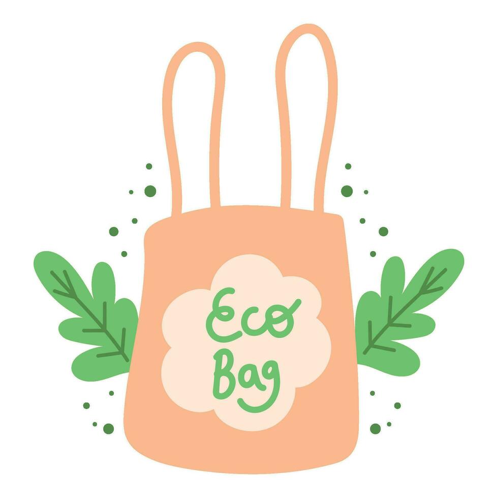 Flat vector design of eco bag icon isolated