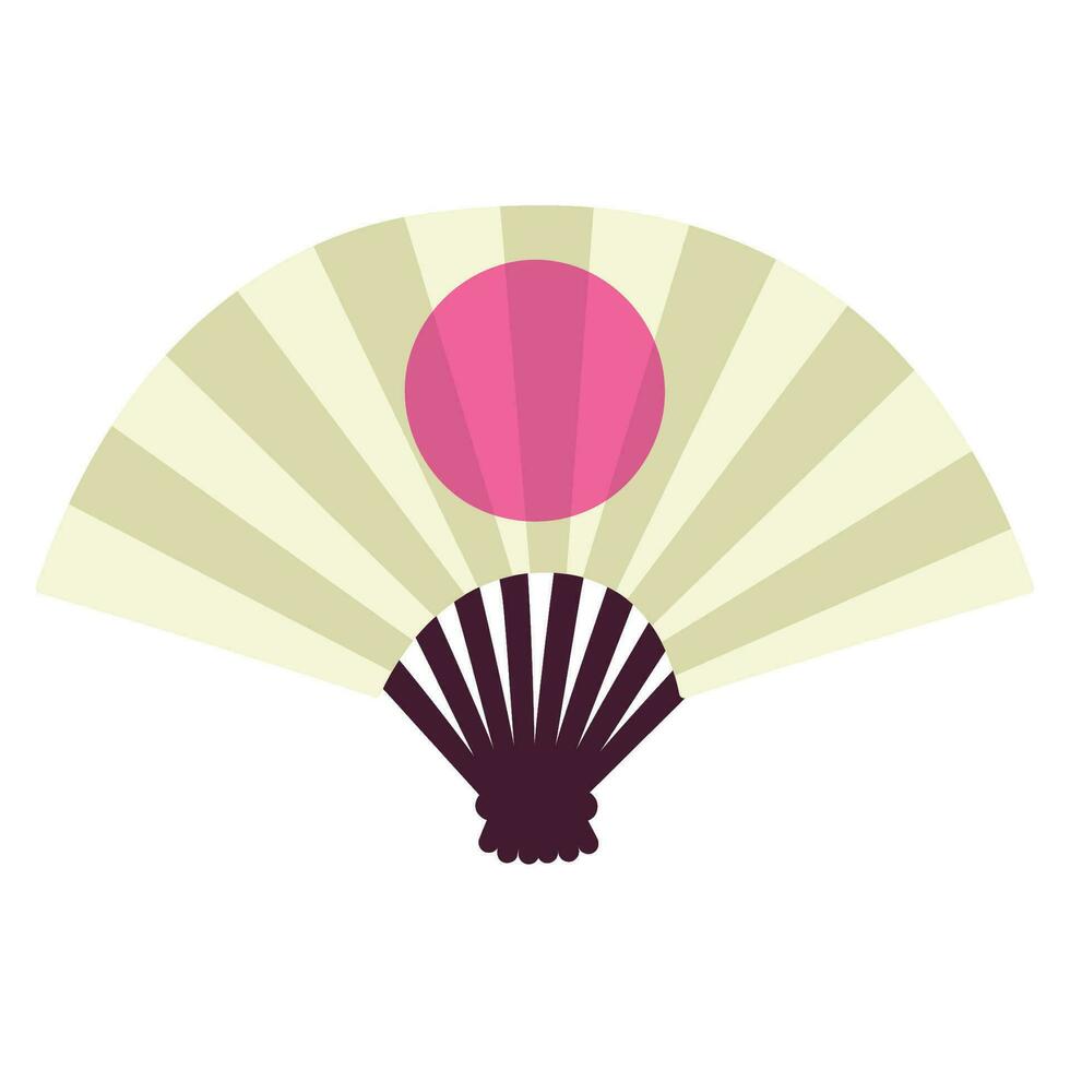 japanese fan icon isolated design vector
