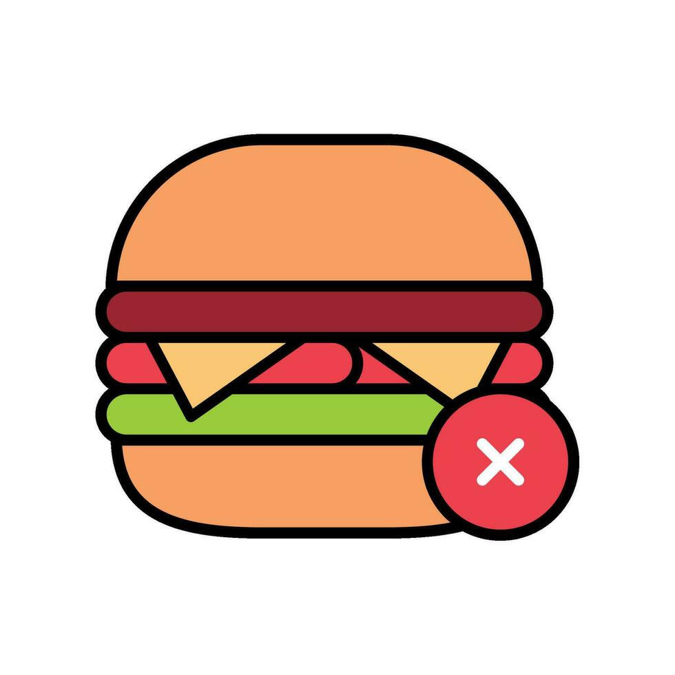 Gourmet burger grilled meat and cheese icon isolated vector