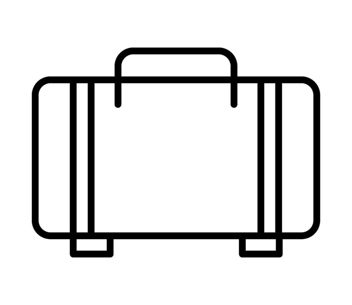 suitcase travel line icon isolated vector