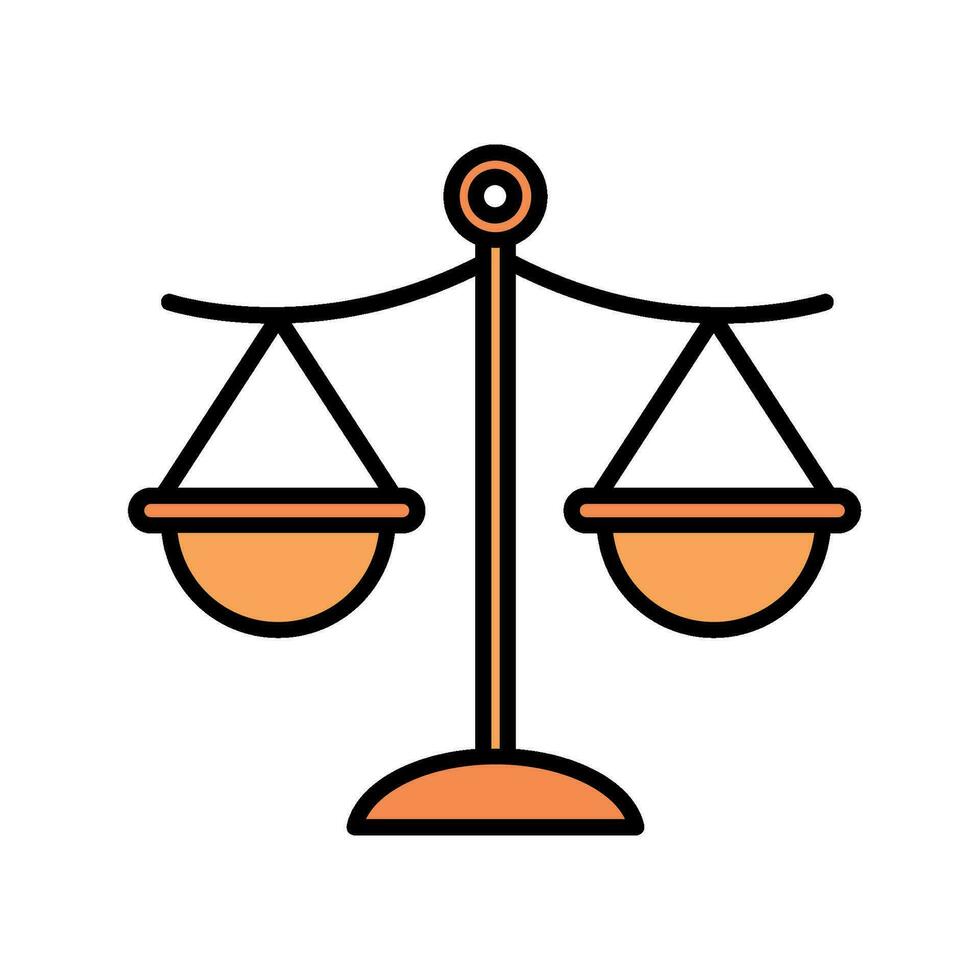 justice scale icon isolated design vector