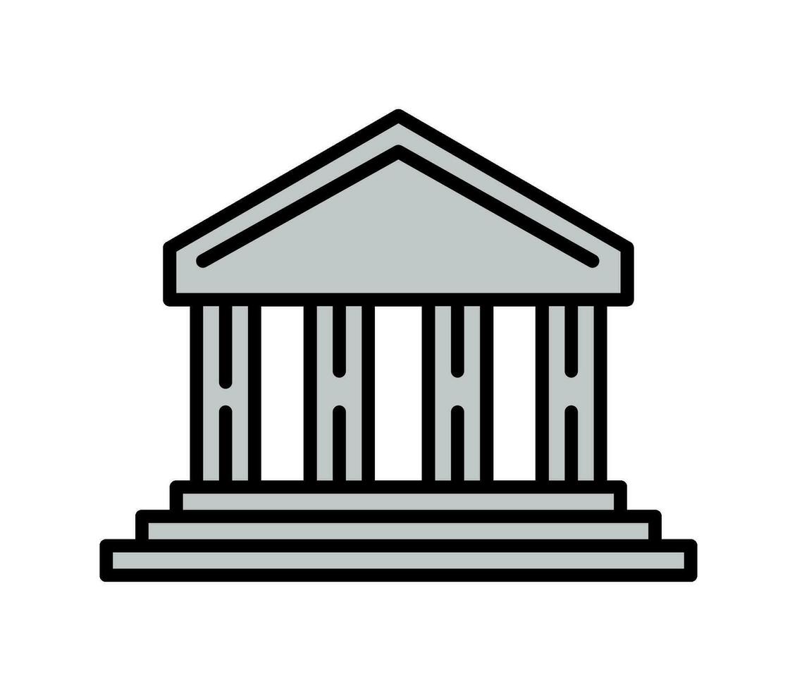 court house icon isolated design vector