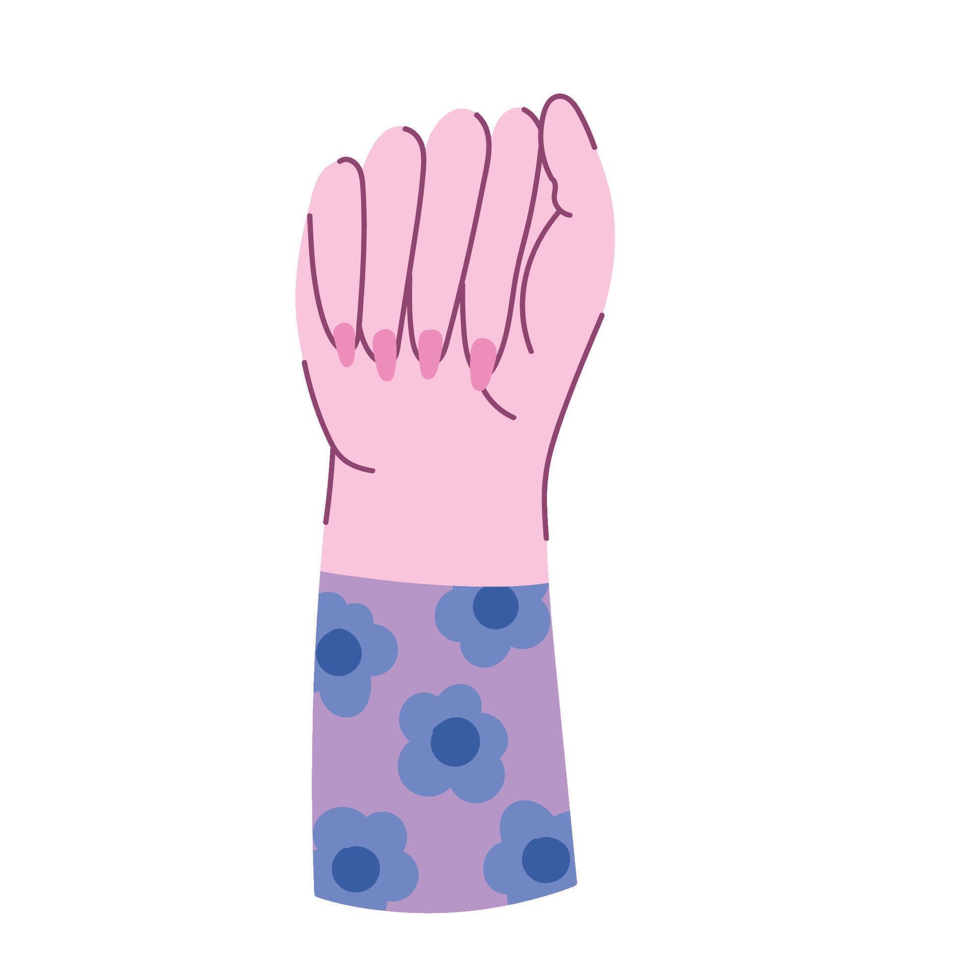 female hand up girl power icon isolated 24744373 Vector Art at Vecteezy