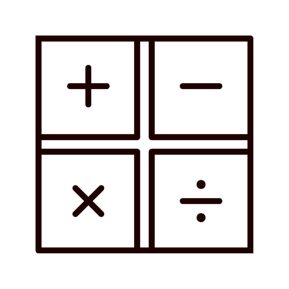 math signs line icon isolated vector