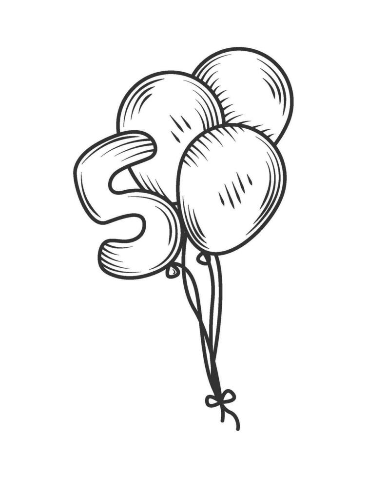 Floating bunch of balloons, cinco de mayo party vector