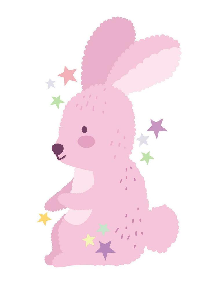 easter cute rabbit isolated icon vector