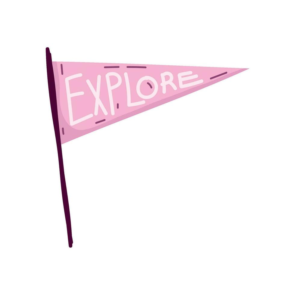 explore flag icon isolated design vector