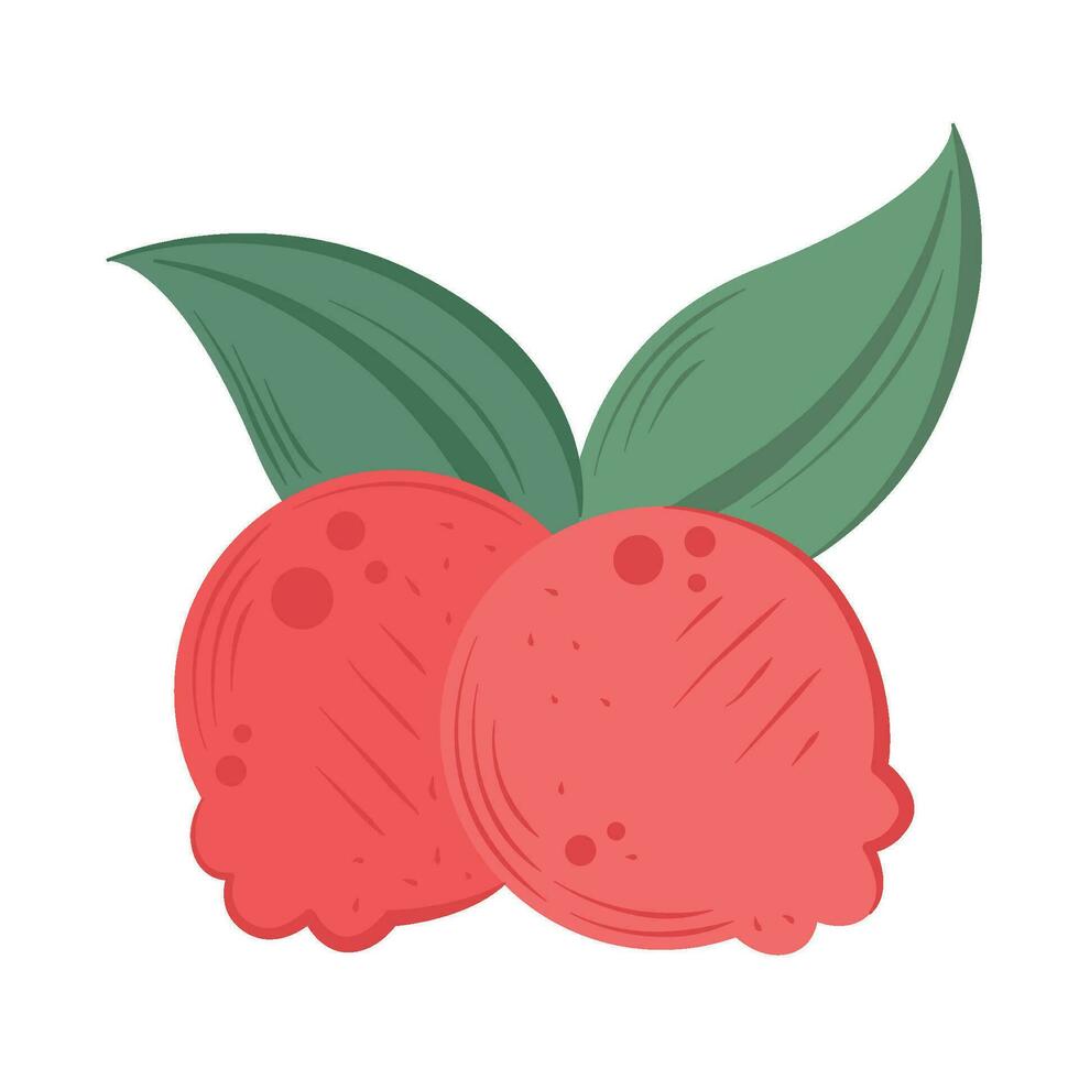 Fresh organic berry fruit ripe and juicy icon isolated vector