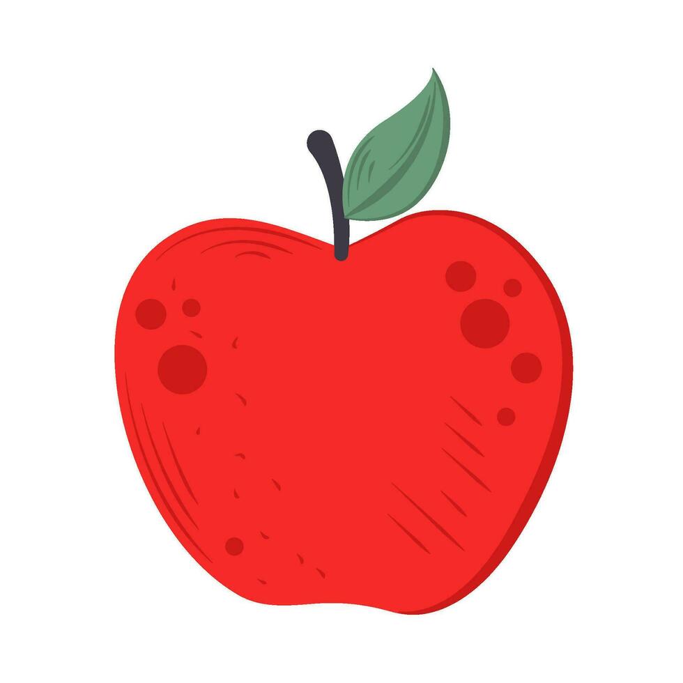 Juicy fruit apple eating and freshness icon isolated vector