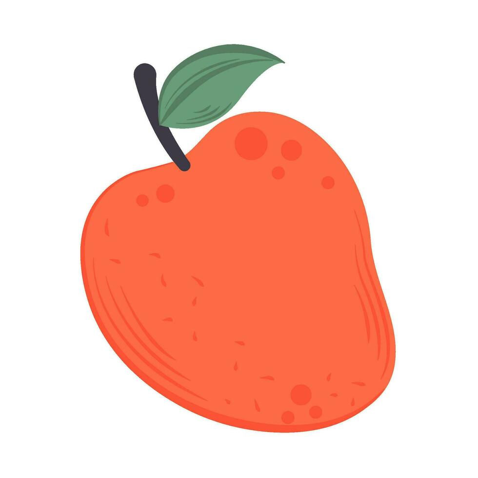 fruit mango eating and nature icon isolated vector