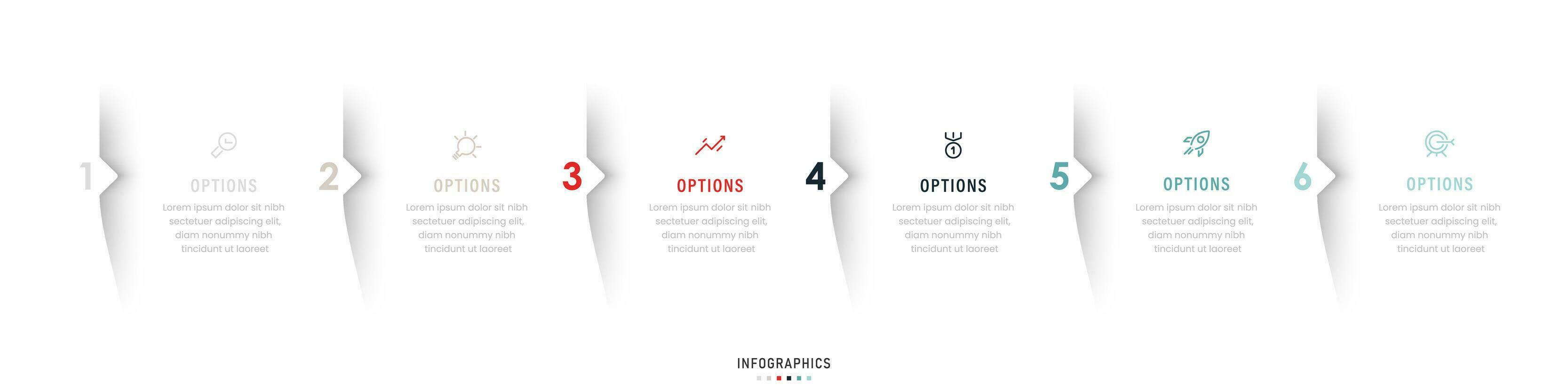 Vector Infographic label design template with icons and 6 options or steps. Can be used for process diagram, presentations, workflow layout, banner, flow chart, info graph.