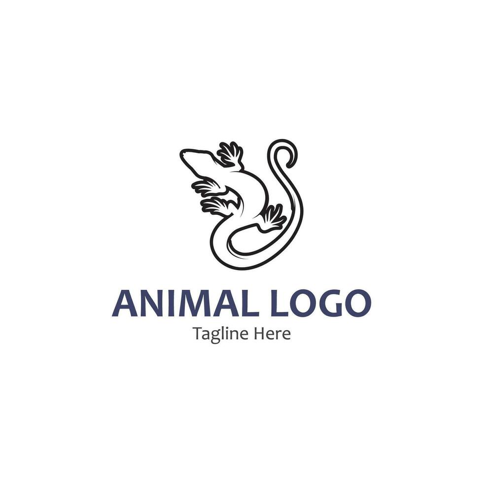 animal vector lagarto salamandra gecko cocodrilo y reptiles diseño logo