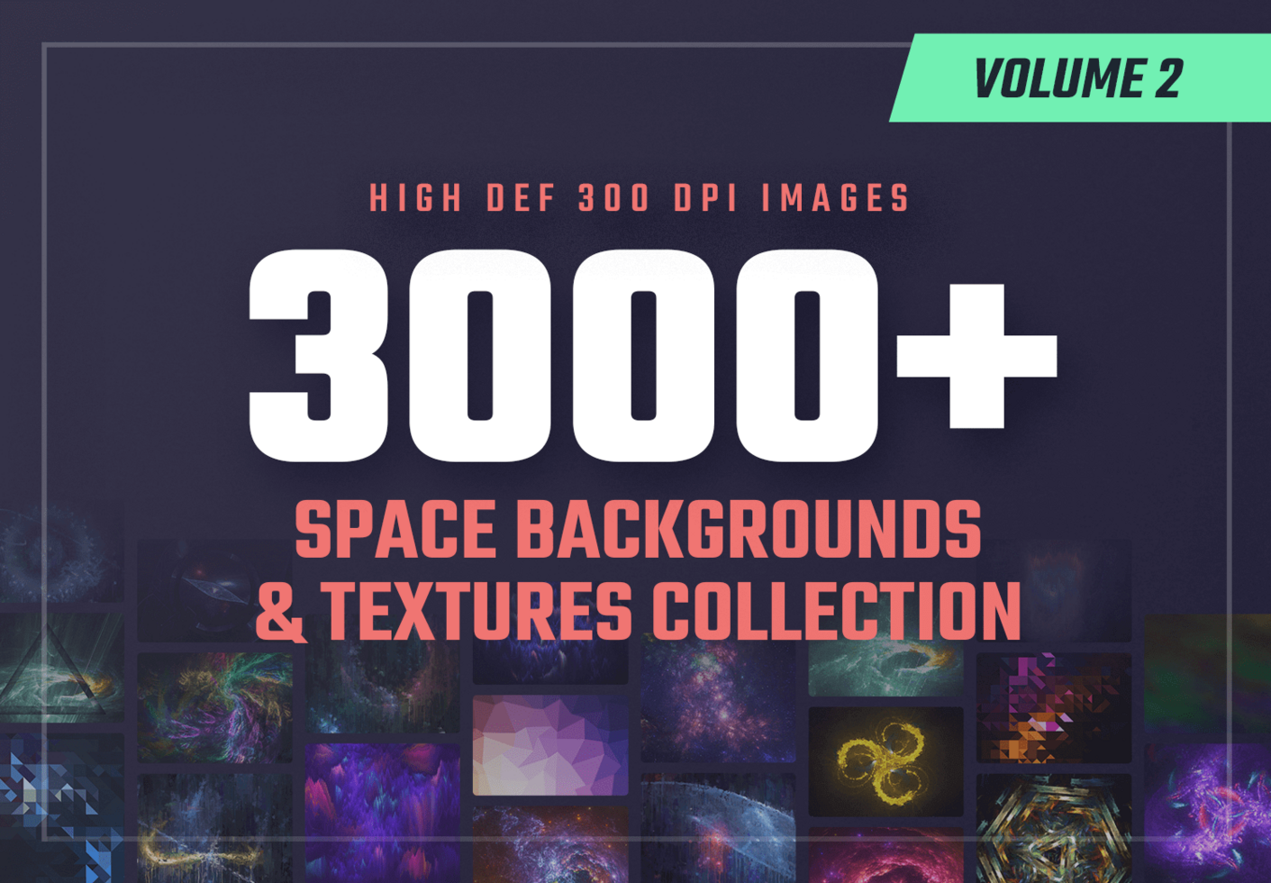 3000+ Space Backgrounds and Textures Vol. 2 bundle