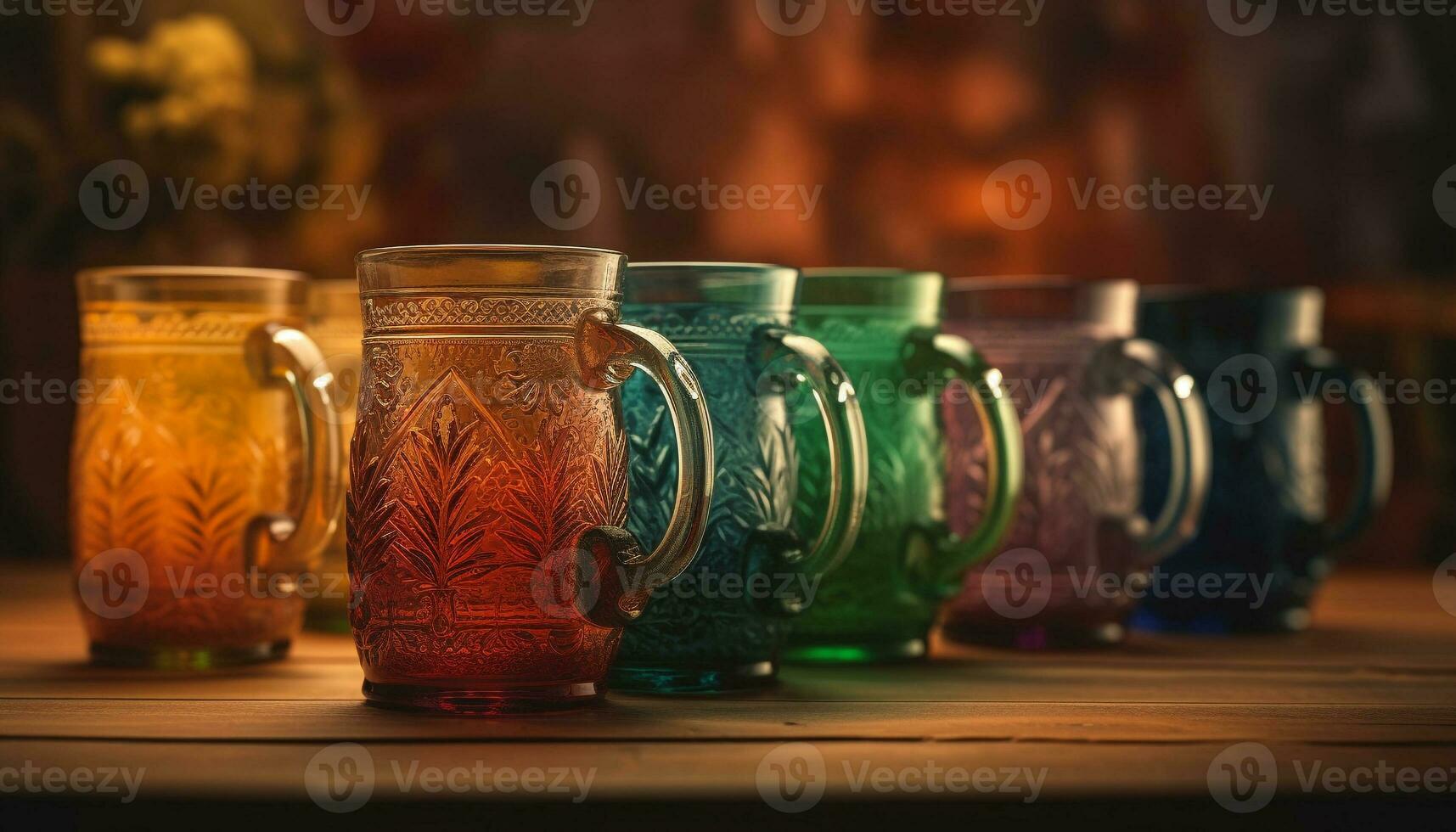 Craft brewery collection showcases traditional cultures in ornate decoration generated by AI photo