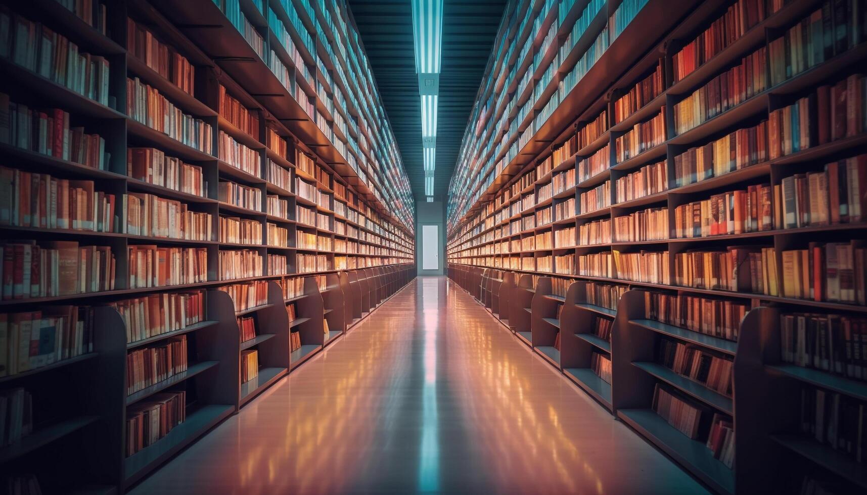 generativo ai illustrazione di vecchio biblioteca o libreria con molti  libri su scaffali 22923268 Stock Photo su Vecteezy