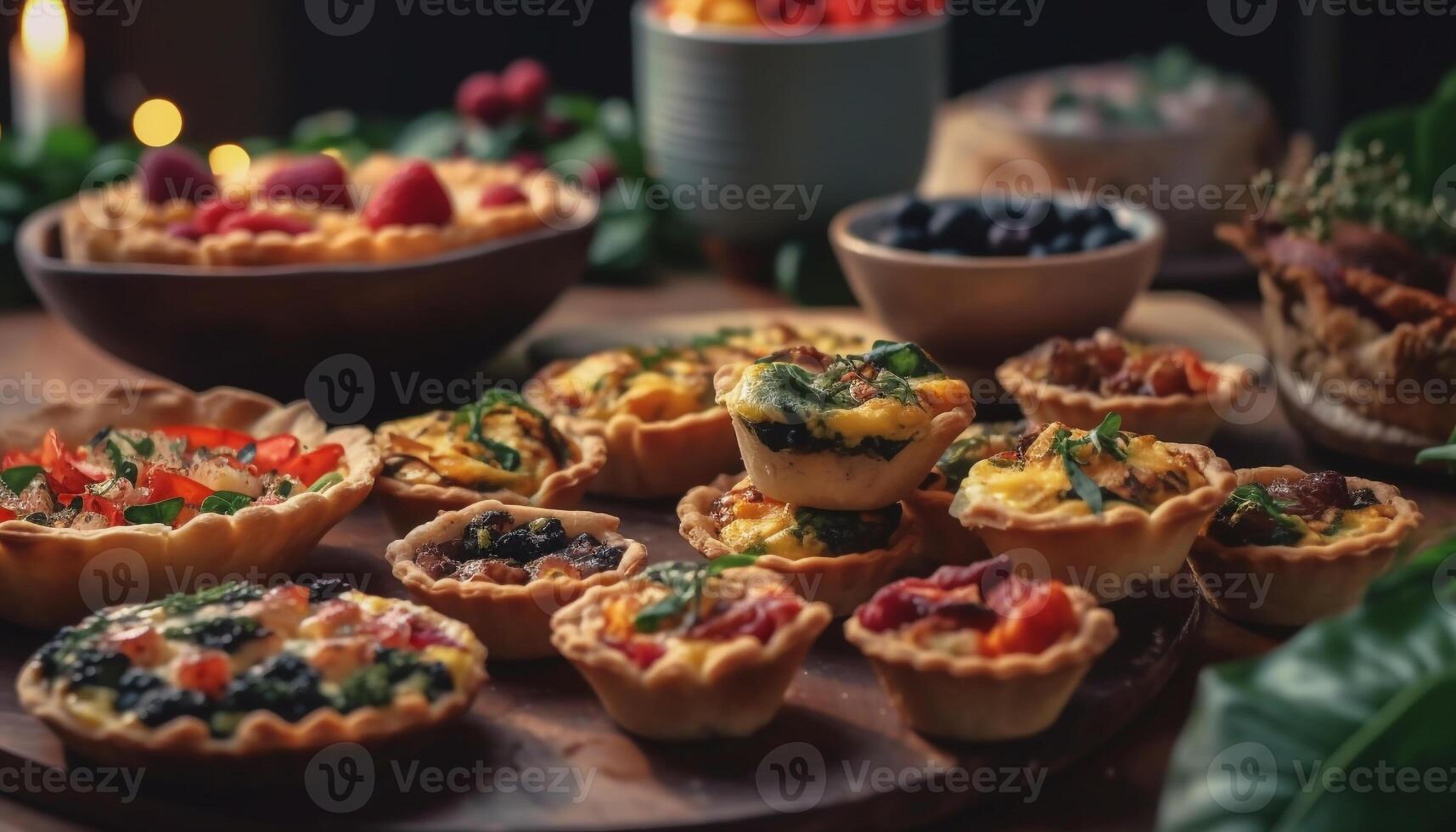 A gourmet dessert plate with fresh berry variations and chocolate generated by AI photo