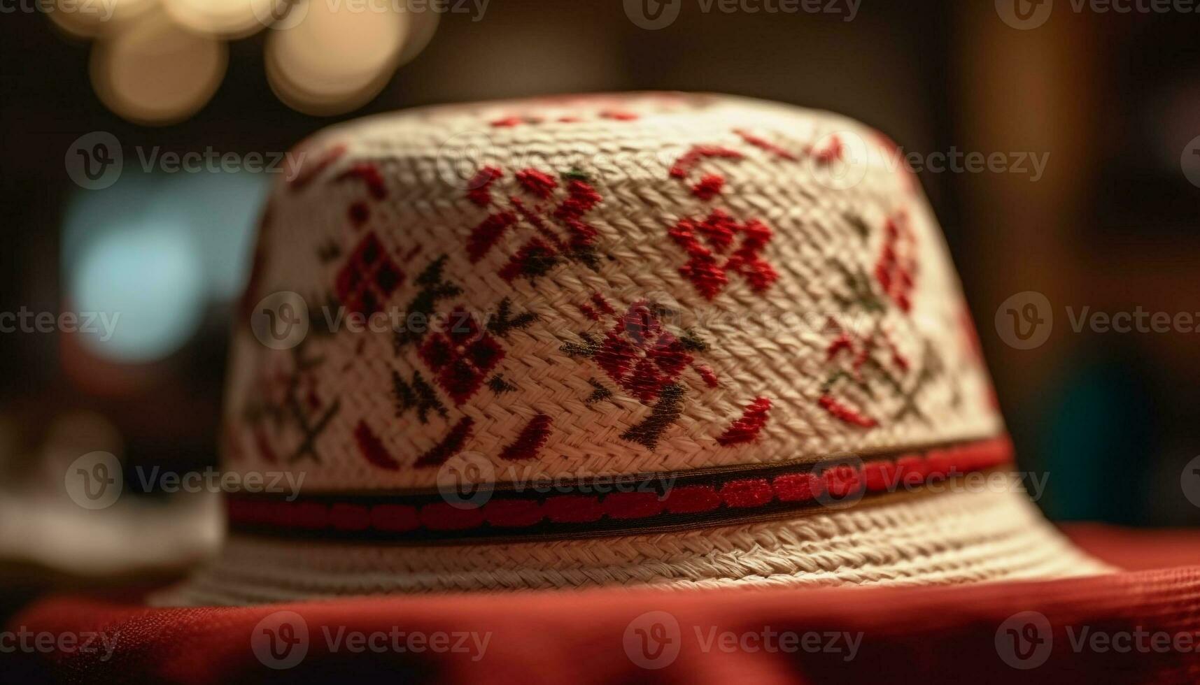 indígena elegancia tejido dentro tradicional ropa, un celebracion de culturas generado por ai foto