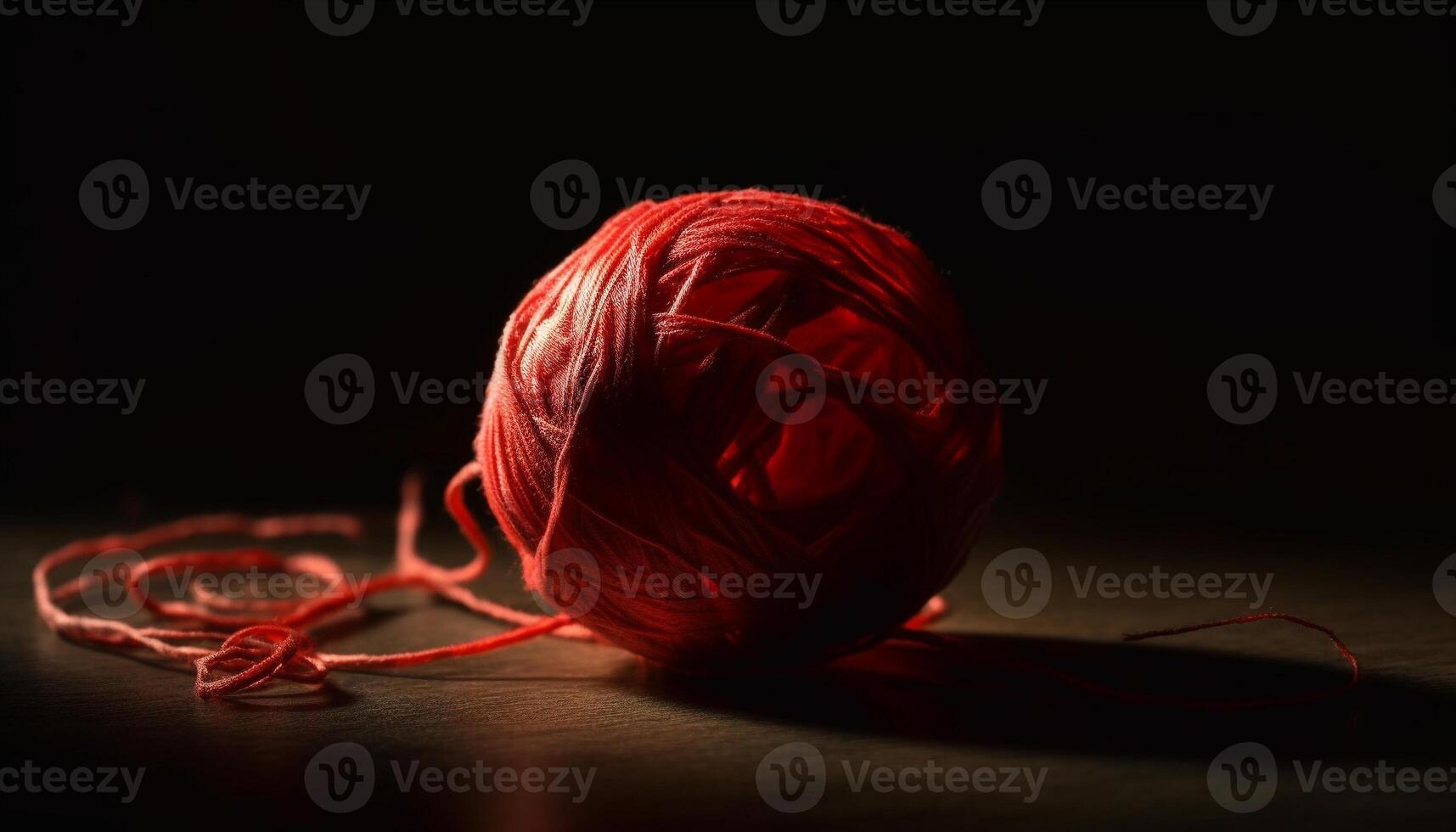 A colorful ball of wool, rolled up with skill and creativity generated by AI photo