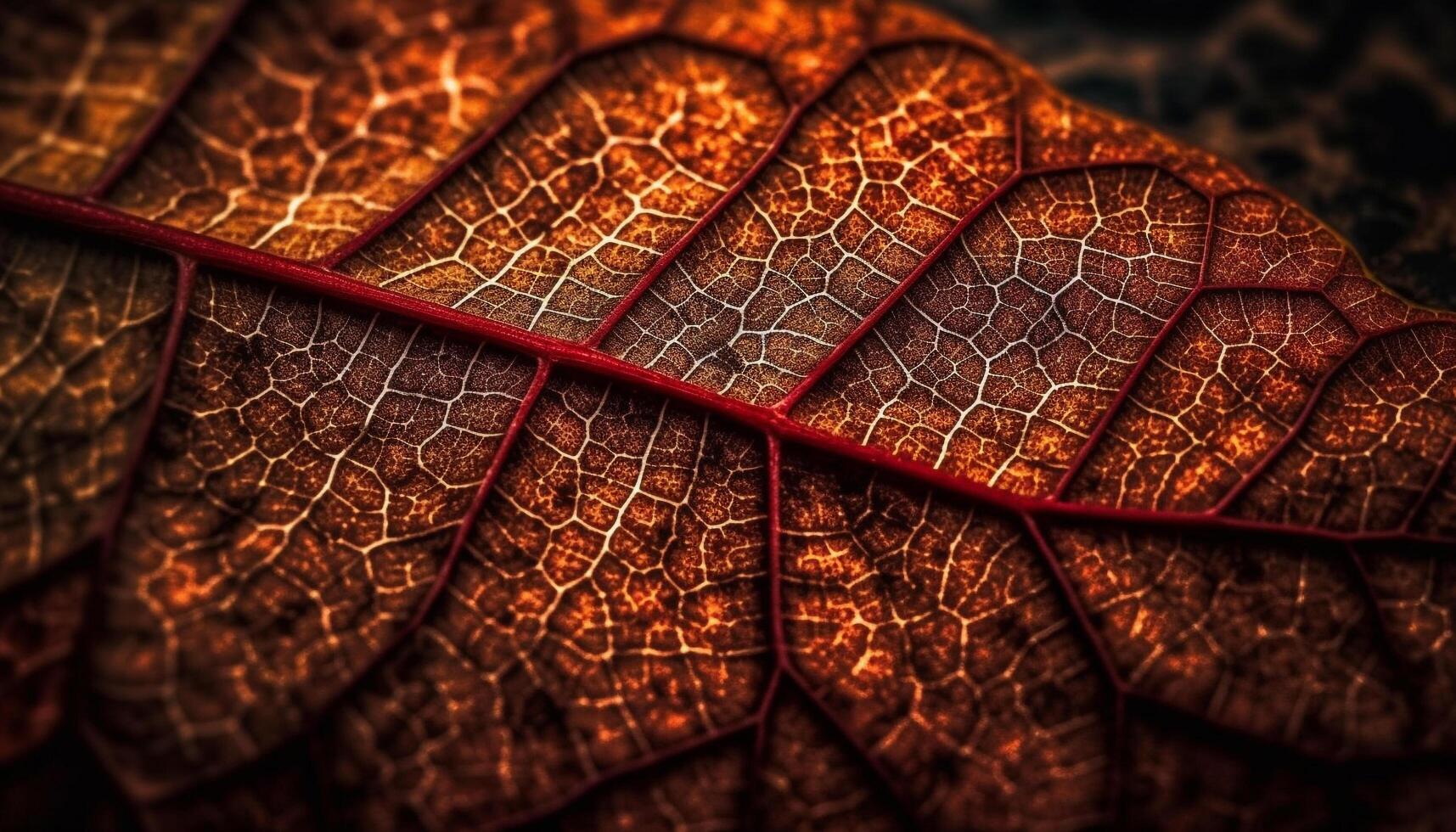 The vibrant colors of autumn leaves create a beautiful backdrop generated by AI photo