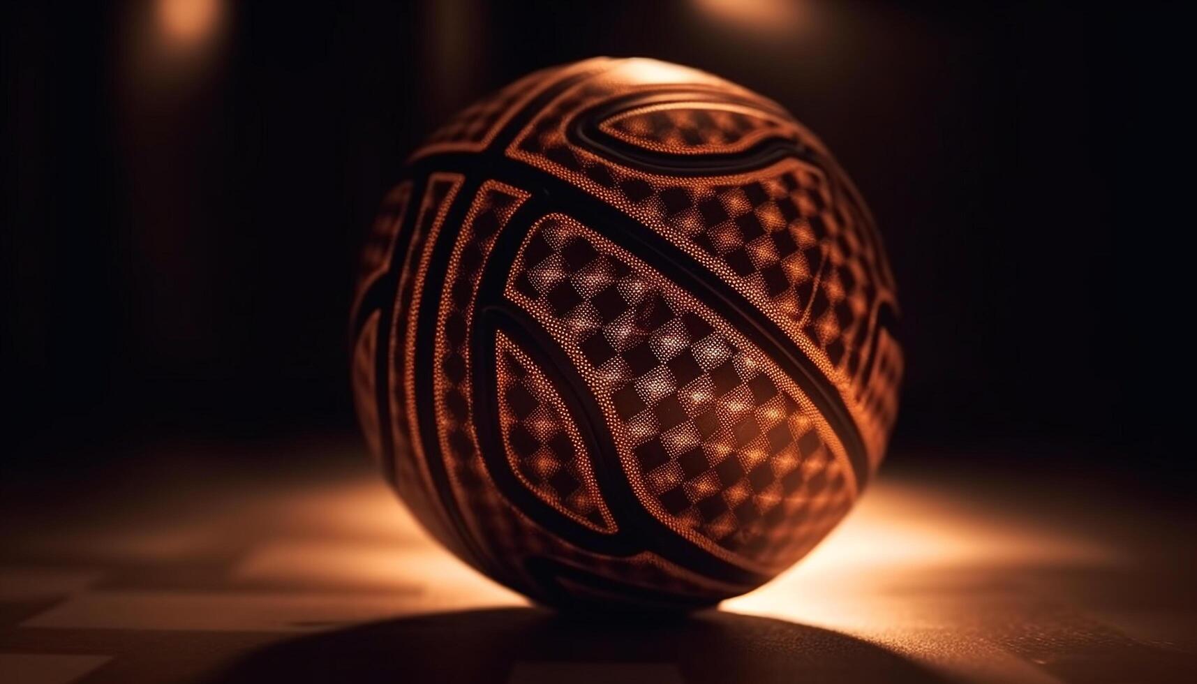 A glowing sphere, striped and abstract, symbolizes Christian celebration generated by AI photo